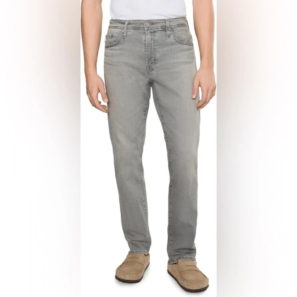 Ag Everette Slim Straight Jeans in Gray